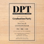 DPTモダンフィジカルセラピー卒業博士 アクリル招待状 (正面)