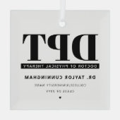 DPTモダンフィジカルセラピー卒業博士 ガラスオーナメント (裏面)