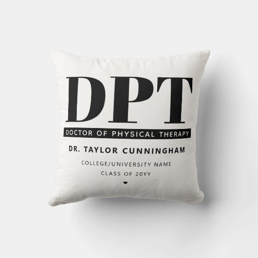 DPTモダンフィジカルセラピー卒業博士 クッション (裏面)