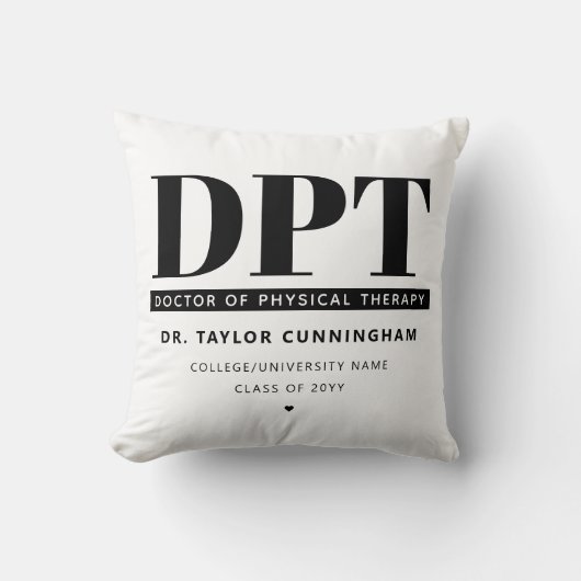 DPTモダンフィジカルセラピー卒業博士 クッション (正面)