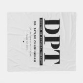 DPTモダンフィジカルセラピー卒業博士 フリースブランケット (正面(横))