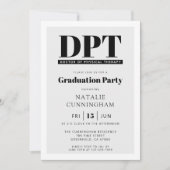 DPTモダンフィジカルセラピー卒業博士 招待状 (正面)