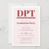 DPTモダンフィジカルセラピー卒業博士 招待状 (正面)
