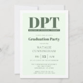 DPTモダンフィジカルセラピー卒業博士 招待状 (正面)