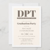DPTモダンフィジカルセラピー卒業博士 招待状 (正面)