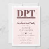 DPTモダンフィジカルセラピー卒業博士 招待状 (正面)