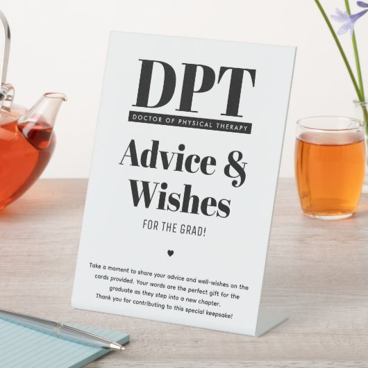 DPT卒業モダンパーティーアドバイス&ウィッシュ 台座サイン (インサイチュ)