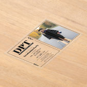 DPT Doctor of Physical Therapy Graduation Photo アクリル招待状 (レイダウン)