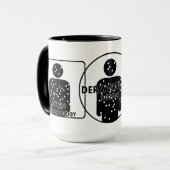 DRの皮膚科学のシルエットのロゴ マグカップ (正面左)