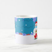 drサンタクロースcovidクリスマスマスク顔ドクター コーヒーマグカップ (中央)