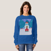 drサンタクロースcovidクリスマスマスク顔ドクター スウェットシャツ (正面フル)