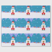 drサンタクロースcovidクリスマスマスク顔ドクター ラッピングペーパー (フラット)