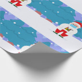 drサンタクロースcovidクリスマスマスク顔ドクター ラッピングペーパー (角)