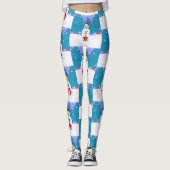 drサンタクロースcovidクリスマスマスク顔ドクター レギンス (正面)