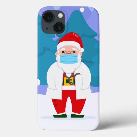 drサンタクロースcovidクリスマスマスク顔ドクター Case-Mate iPhoneケース (裏面)