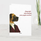 DR032グレートデーン、HappyBirthdayDadカード カード (裏面)