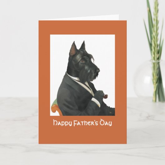 DR094 Scottish Terrier, Happy Father's Day カード (正面)