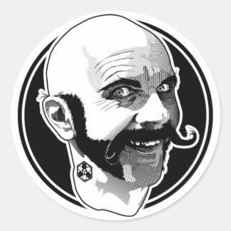 Dr.ぎこちないサークルステッカー ラウンドシール