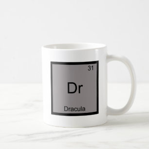 Dr - ドラキュラ おもしろ 化学 元素記号 Tシャツ コーヒーマグカップ