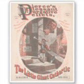 Dr.ピアースの下剤ペレットのビンテージ広告 シール (正面)