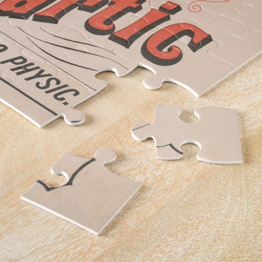 Dr.ピアースの下剤ペレットのビンテージ広告 ジグソーパズル (側面)