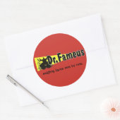 dr.ファメウスは平原を撮影し、溶ける顔1... ラウンドシール (封筒)