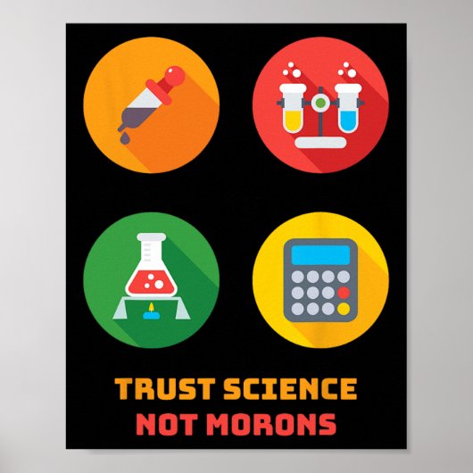 Dr. Anthony Fauci Trust Science Not Morons Retro V ポスター (正面)