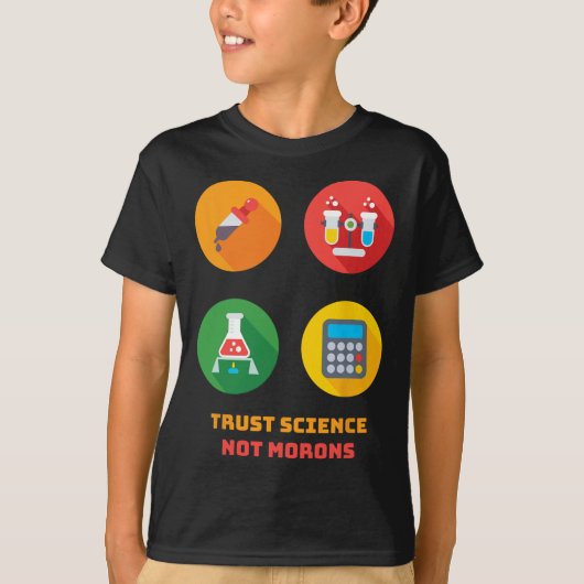 Dr. Anthony Fauci Trust Science Not Morons Retro V Tシャツ (正面)