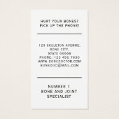 Dr. Bone Specialist Orthopedic Doctor Business Car (裏面)