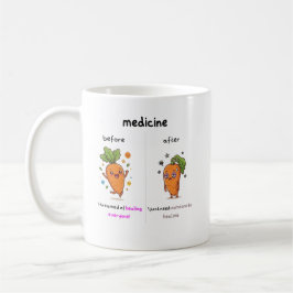 Dr. Carrot Before & After Med Funny Medical mug コーヒーマグカップ