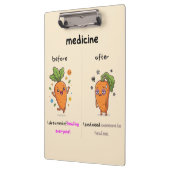 Dr. Carrot Before & After Medicine Funny Medical C クリップボード (左)