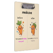 Dr. Carrot Before & After Medicine Funny Medical C クリップボード (右)