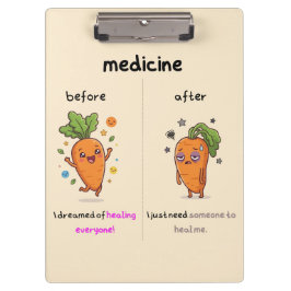 Dr. Carrot Before & After Medicine Funny Medical C クリップボード