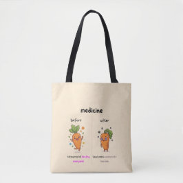 Dr. Carrot Before & After Medicine - tote bag トートバッグ