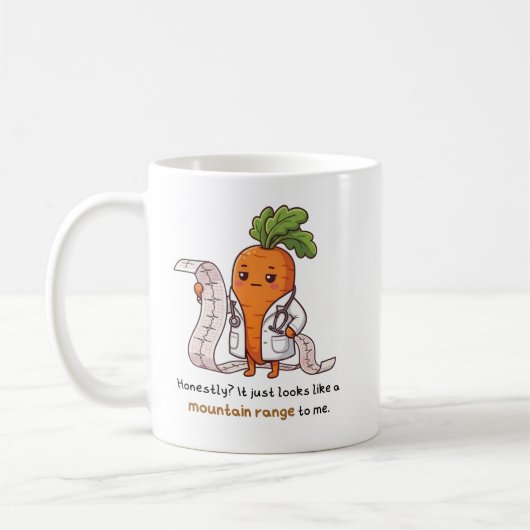 Dr. Carrot ECG Funny Medical Mug - Future Doctor G コーヒーマグカップ (左)