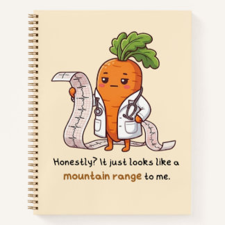 Dr. Carrot ECG Funny Medical spiral Notebook ノートブック