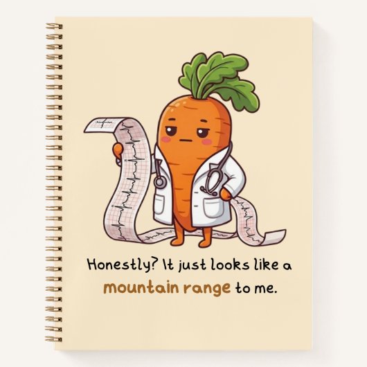 Dr. Carrot ECG Funny Medical spiral Notebook ノートブック (正面)
