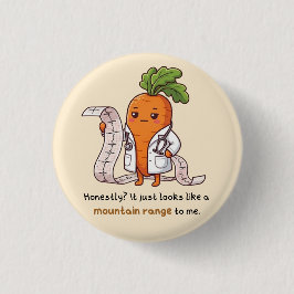 Dr. Carrot with ECG (Dr. Carrotシリーズ) メディカルユーモア 缶バッジ