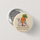 Dr. Carrot with ECG (Dr. Carrot Series) Medical Hu 缶バッジ (正面&裏面)