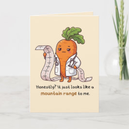 Dr. Carrot with ECG Funny Medical Greeting Card カード