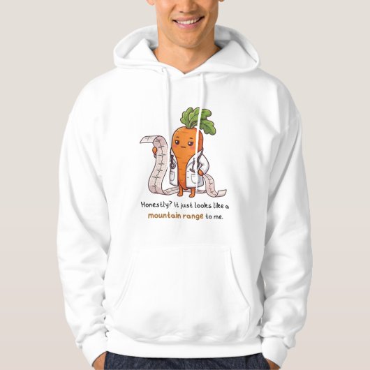 Dr. Carrot with ECG - Funny Medical Student Hoodie パーカ (正面)