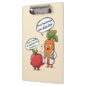 Dr. Carrot with His First Patient Funny Medical  クリップボード (左)