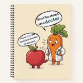 Dr. Carrot with His First Patient Funny Medical  ノートブック (正面)