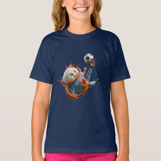 DR Congo Fufu Food Soccer Mascot T-Shirt - Group K Tシャツ (正面)