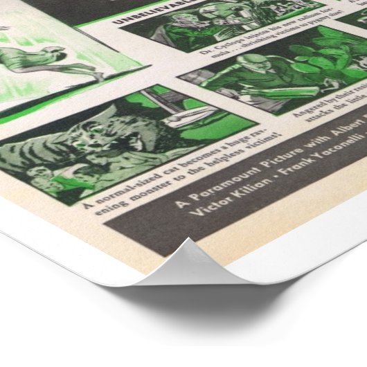 Dr Cyclops 1940 movie advertisement ポスター (角)