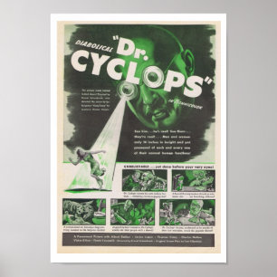 Dr Cyclops 1940 movie advertisement ポスター