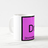 Dr. - Devonshireレックス猫化学要素シンボル コーヒーマグカップ (正面左)