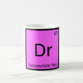 Dr. - Devonshireレックス猫化学要素シンボル コーヒーマグカップ (中央)