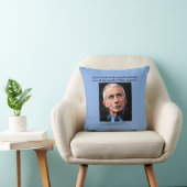 Dr. Fauci、引用文、青、両面、引用文 クッション (椅子)