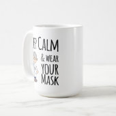 Dr. Fauci Calm保衣服お前のマスクは手を洗う コーヒーマグカップ (正面左)